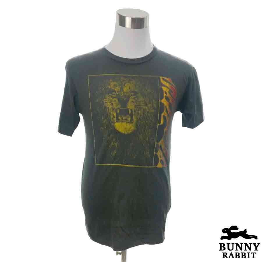 デザインTシャツ BUNNY RABBIT SANTANA サンタナ ビンテージ風 ロック ギタリスト レジェンド バンド フェス 黒 ブラック バンドTシャツ