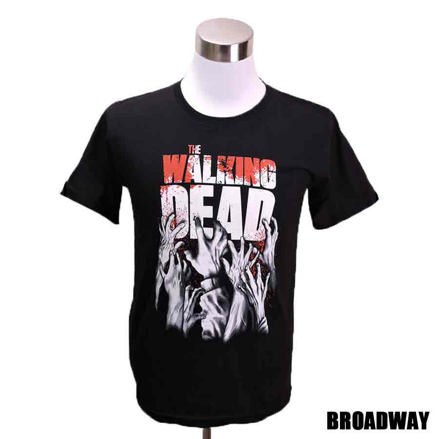 楽天DVD卸　スマイルワン楽天市場店デザインTシャツ Broadway The Walking Dead ウォーキング・デッド 海外ドラマ ゾンビ ホラー Tシャツ 男女兼用 サイズM＆L