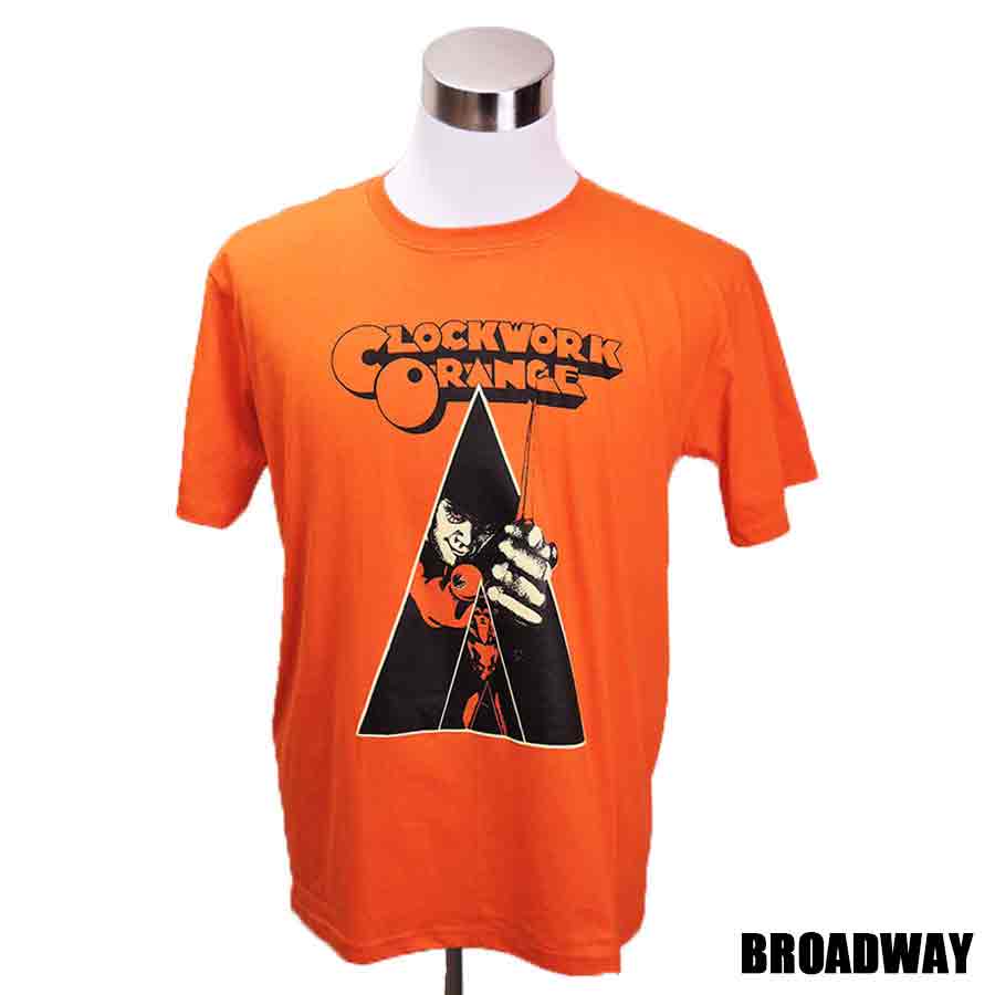 デザインTシャツ Broadway A CLOCKWORK ORANGE 時計じかけのオレンジ 映画Tシャツ プリントTシャツ グッズ 洋画 スタンレー・キューブリック Tシャツ 男女兼用 サイズM＆L