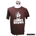 デザインTシャツ Broadway James Joseph Brown Jr. ジェームズ・ブラウン ソウルミュージック レジェンド Tシャツ 男女兼用 サイズM＆L