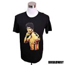 デザインTシャツ Broadway Bruce Lee2 ブルース・リー2 映画Tシャツ 香港スター カンフー レジェンド ドラゴン Tシャツ 男女兼用 サイズM＆L