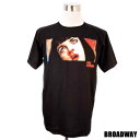 デザインTシャツ Broadway Pulp Fiction Uma Thurman パルプ フィクション ユマ サーマン 黒 映画Tシャツ プリントTシャツ タランティーノ 90年代 グッズ Tシャツ 男女兼用 サイズM＆L