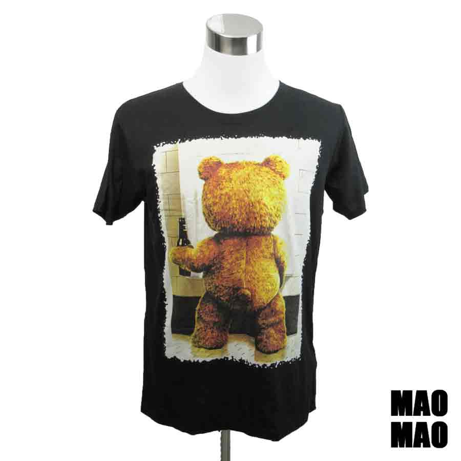 デザインTシャツ MAOMAO ted テッド 4 Tシャツ 映画Tシャツ プリントTシャツ グッズ 洋画 キャラクター くま Tシャツ 男女兼用 サイズS＆M＆L