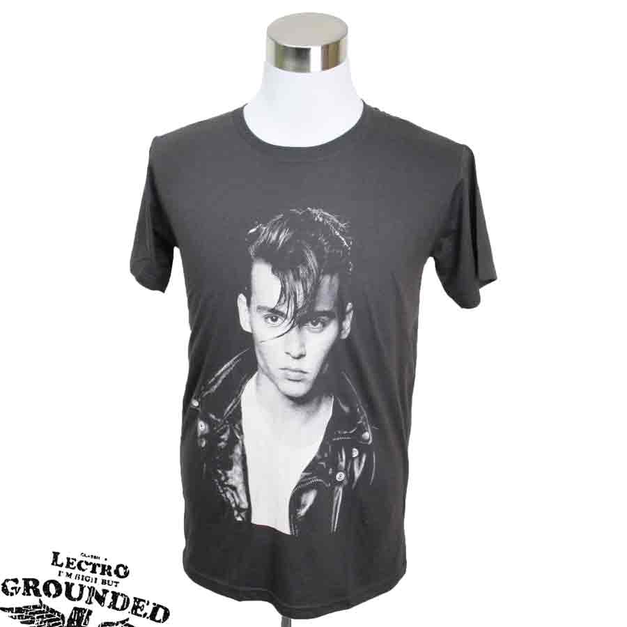 デザインTシャツ LECTRO GROUNDED Johnny Depp ジョニー・デップ 映画Tシャツ プリントTシャツ グッズ ハリウッドスター Tシャツ 男女兼用 サイズM＆L