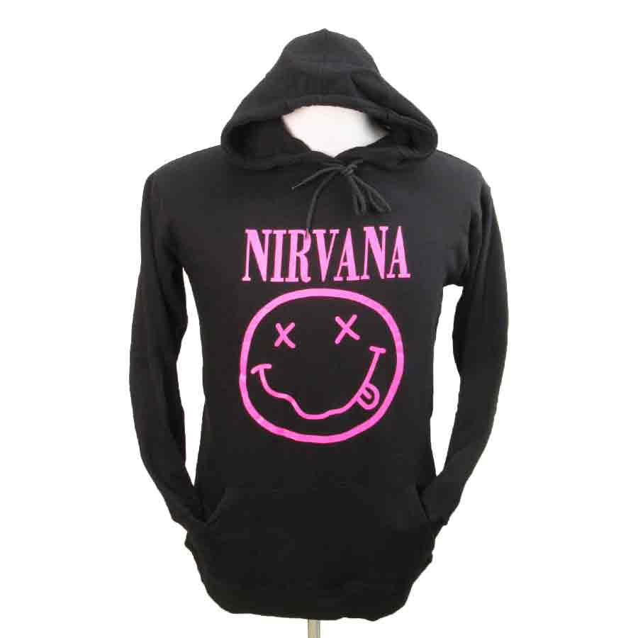 デザインパーカー NIRVANA ニルバーナ バンドパーカー ロックパーカー プリントパーカー グッズ ロック グランジ レジェンド フェス 音楽 パーカー 男女兼用 サイズM＆L