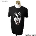 バンドTシャツ Wall of fame Gene Simmons ジーン・シモンズ 音楽 プリントTシャツ グッズ KISS ロックT フェス ファッション 洋楽 Tシャツ 男女兼用 サイズM＆L