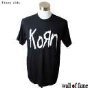 バンドTシャツ Wall of fame Korn コーン 音楽 プリントTシャツ グッズ メタル ロックT フェス ファッション 洋楽 Tシャツ 男女兼用 サイズM＆L