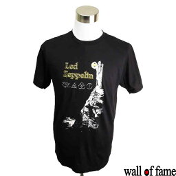 バンドTシャツ Wall of fame Led Zeppelin レッド・ツェッペリン 音楽 プリントTシャツ サイケデリック ハードロック ロックTシャツ フェス ファッション 洋楽 Tシャツ 男女兼用 サイズM＆L