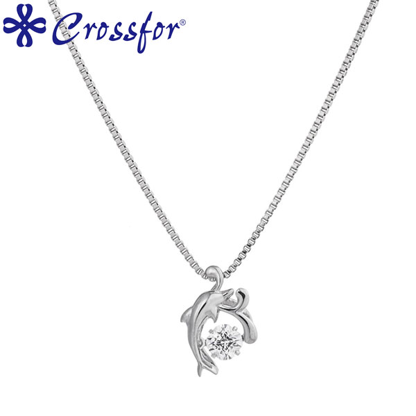 乐天商城 - 取寄品 Crossfor New York クロスフォー NYP-604 Jumping Dolphin ドルフィン いるか #8801335 ネックレス レディース アクセサリー ジュエリー 送料無料