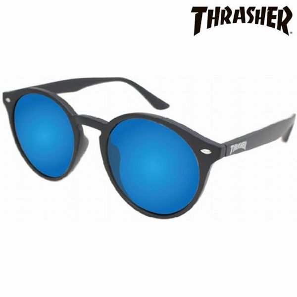 取寄品 THRASHER スラッシャー サングラス UVカット 偏光ミラーレンズ CIELO シエロ 1021MR BK-BL ユニセックス メンズ レディース 送料無料