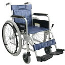 直送品A カワムラサイクル 車椅子 車いす 車イス スチール自走車いす バリューセット 座幅42cm No.91 エコネイビー 介護用品 介護 KR801Nソフ...
