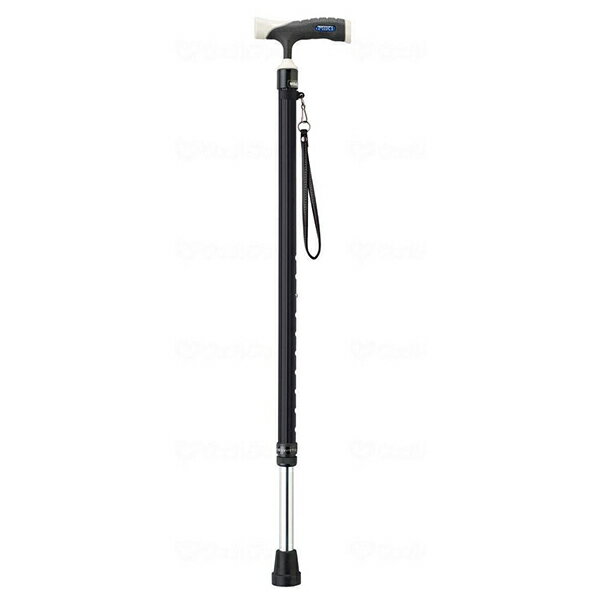 直送品A ミキ ソフトグリップ 伸縮アルミ杖 1本杖 杖 ベーシック ブラック MRA-06007 同梱不可 代引不可