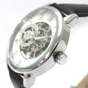 自動巻き腕時計 ATW040-SVWH シンプル機能のフルスケルトン腕時計 ホワイト ローマ数字文字盤 レザーベルト 手巻き時計 機械式腕時計 メンズ腕時計 送料無料 2