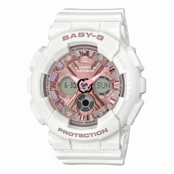 乐天商城 - 取寄品 正規品 CASIO腕時計 カシオ BABY-G ベイビージー アナデジ表示 アナログ&デジタル 丸形 クオーツ BA-130-7A1JF レディース腕時計 送料無料
