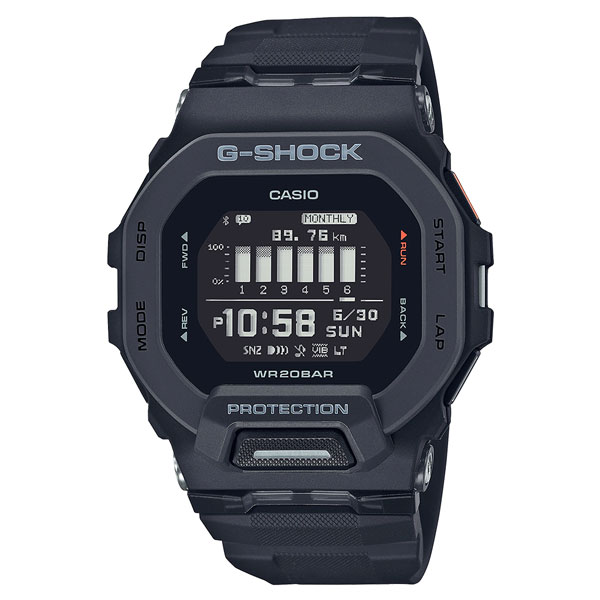 取寄品 正規品 CASIO腕時計 カシオ G-SHOCK ジーショック G-SQUAD デジタル表示 カレンダー 長方形 GBD-200-1JF メンズ腕時計 送料無料
