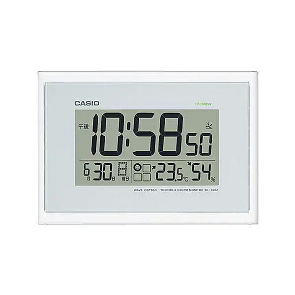 乐天商城 - 取寄品 正規品 CASIO時計 カシオ 掛け時計 掛時計 IDL-100J-7JF デジタル表示 電波時計 多機能