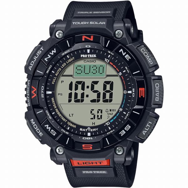 樂天商城 - 取寄品 正規品 CASIO腕時計 カシオ PRO TREK プロトレック デジタル表示 ソーラー 丸形 10気圧防水 PRG-340-1JF メンズ腕時計 送料無料
