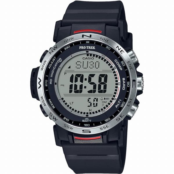 乐天商城 - 取寄品 正規品 CASIO腕時計 カシオ PRO TREK プロトレック デジタル表示 ソーラー 丸形 10気圧防水 PRW-35-1AJF メンズ腕時計 送料無料