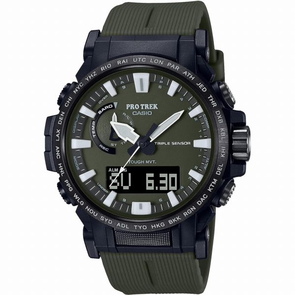 ���i ���K�i CASIO�r���v �J�V�I PRO TREK �v���g���b�N �A�i�f�W �A�i���O&�f�W�^�� �\�[���[ �ی` PRW-61Y-3JF �����Y�r���v  