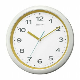 取寄品 正規品 RHYTHM リズム時計 8MY562SR33 スタンダード フィットウェーブプリシラ アナログ表示 掛け時計