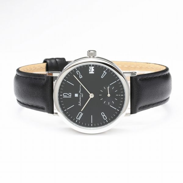 取寄品 正規品 Salvatore Marra 腕時計 サルバトーレマーラ SM21110-SSBK 日常生活防水 日付表示 レザーベルト 防水 メンズ腕時計 送料無料