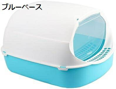 猫トイレ 猫砂盆 猫 トイレ フード付き猫トイレボックス ペットトイレトレイ 防滴 あらゆる種類の猫砂に対応 簡単お掃除大容量 子猫トイレパン 猫用深いトイレ 42cmx32cmx28cm