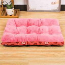 ペットベッド ペットマット ペットソファ ピンク スクエアベッド 犬 猫 クッション 犬用 猫用 ペット用クッション 防寒 滑り止め 室内 柔らかい L 寝心地...