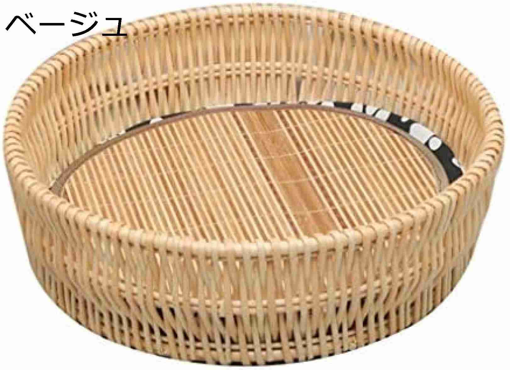 ペットベッド 猫ベッド 犬ベッド ラタンかご ベージュ 藤編み 柳枝編み 小動物用ケージ 藤かご 夏用 ござ付き マット 通気性 丈夫 耐噛み 手入れ簡単 リラックス休憩 四季通用 天然素材 安眠 耐久性