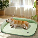 凉感犬ベッド枕付 ウォッシャブルドッグマット 猫ベッド夏 犬パッド夏 犬猫クッションが付いています ペットベッド 小型 中型と大型ペットに適して 四季は通用し ...