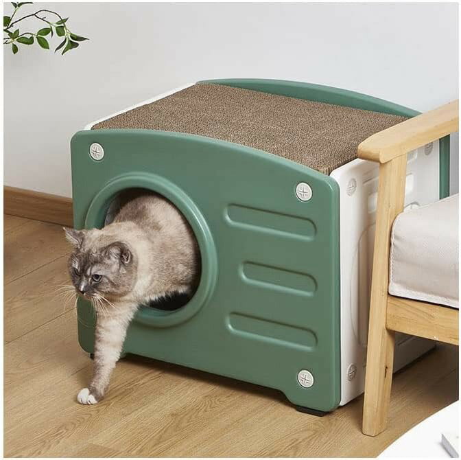 カメラ防水ペット猫砂と猫スクラッチ ボード新しい PE 肥厚猫ハウス屋内猫砂ペット巣四季ユニバーサル ..