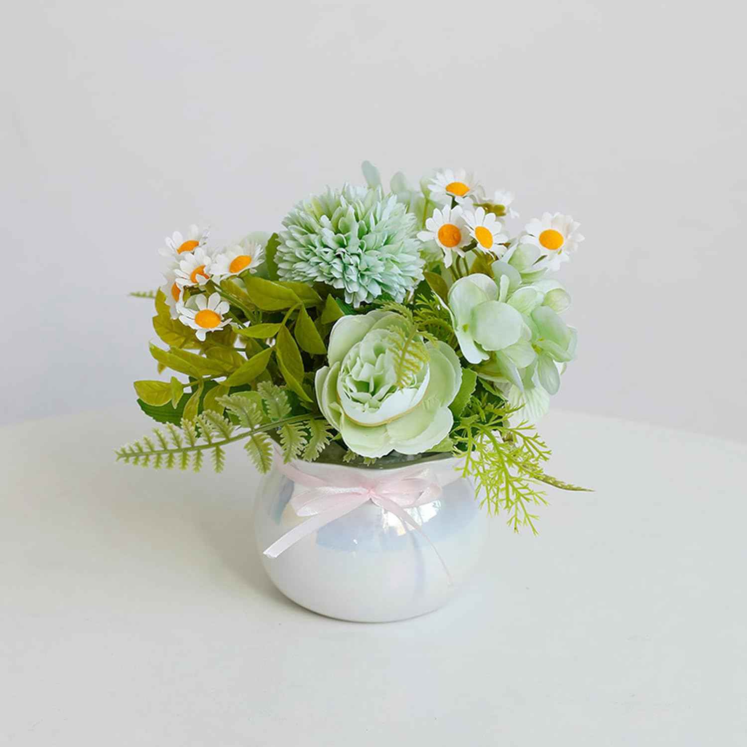 造花 フラワー 枯れない花 可愛い 人工観葉植物 花瓶付 造花セット 置物 インテリア おしゃれ プレゼント リビング 玄関 グリーン ダイニング 誕生日 ギフト 美術館 FreeSize ホーム 庭