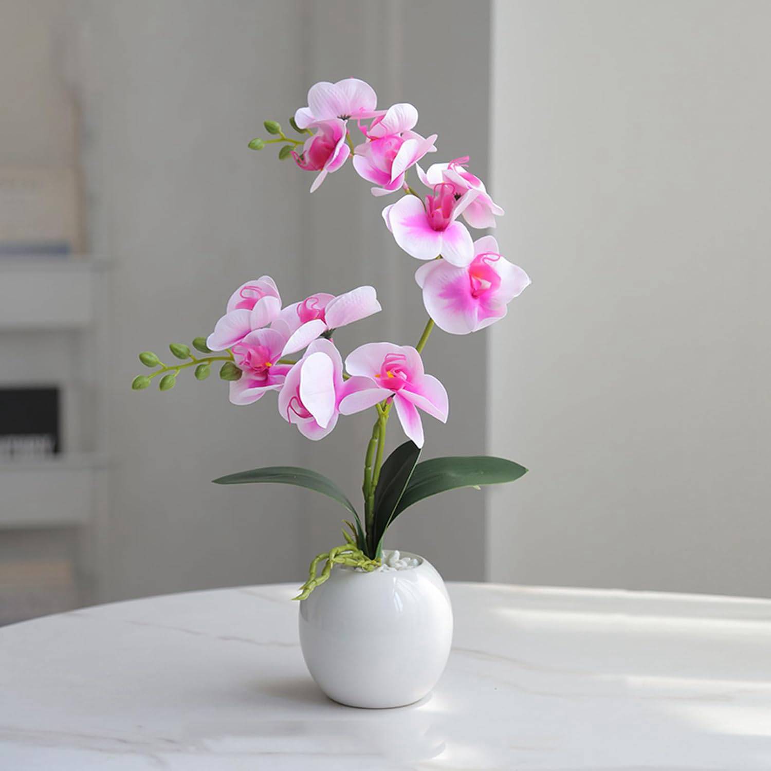 造花 インテリア 花瓶付き 枯れない花 卓上用 おしゃれ プレゼント 花束 ベランダ 寝室 室内 アートフラワー 24*40cm 撮影 家 事務所 パープル 店 喫茶店 結婚式 パーティー バレンタイ