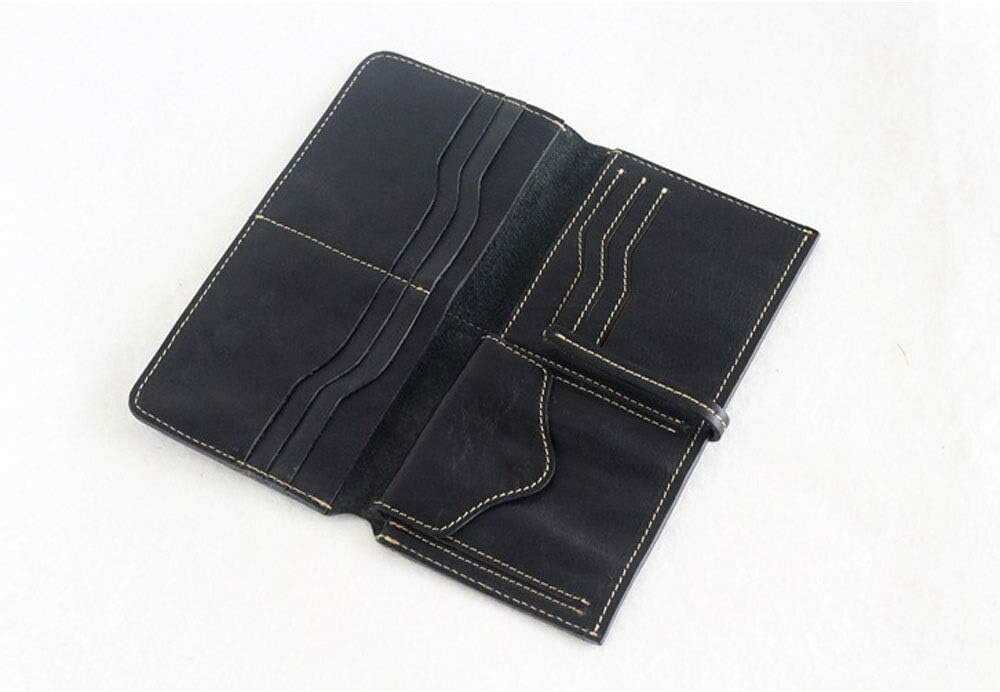 トートバッグ メンズロングウォレットスリムベジタブルタンニングレザーベルトバックルバックルウォレ..