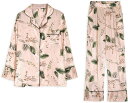 パジャマ レディース 2点セット 長袖 長ズボン 花柄 涼しげ ルームウェア レディース 上下セット コットンシルク 部屋着 寝間着 可愛い 母の日 夏 秋 パジャマ ルームウエア ゆったり 大人 春(4)