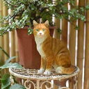 猫の置物 ガーデニング M ガーデンオーナメント 置物 タイプ1 オブジェ インテリア かわいい 雑貨 樹脂 ねこ 動物 アニマル インテリア アウトドア 部屋...