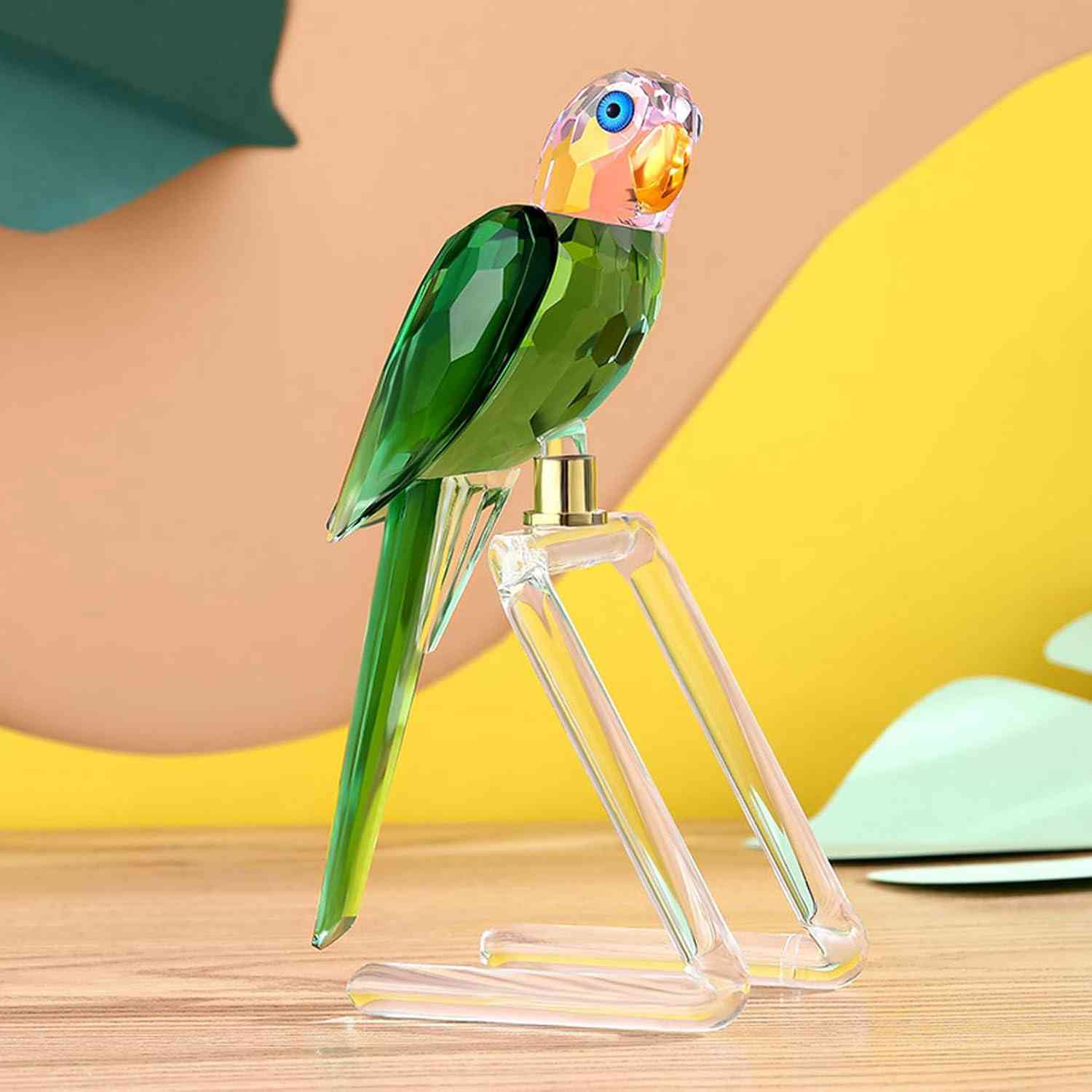 クリスタルバードフィギュア 鳥 動物の置物 ガラス象 クリスタルアニマル オーナメント 誕生日 母 タイプ1 F 女性 卓上装飾 テーブル飾り ホームオフィス用...