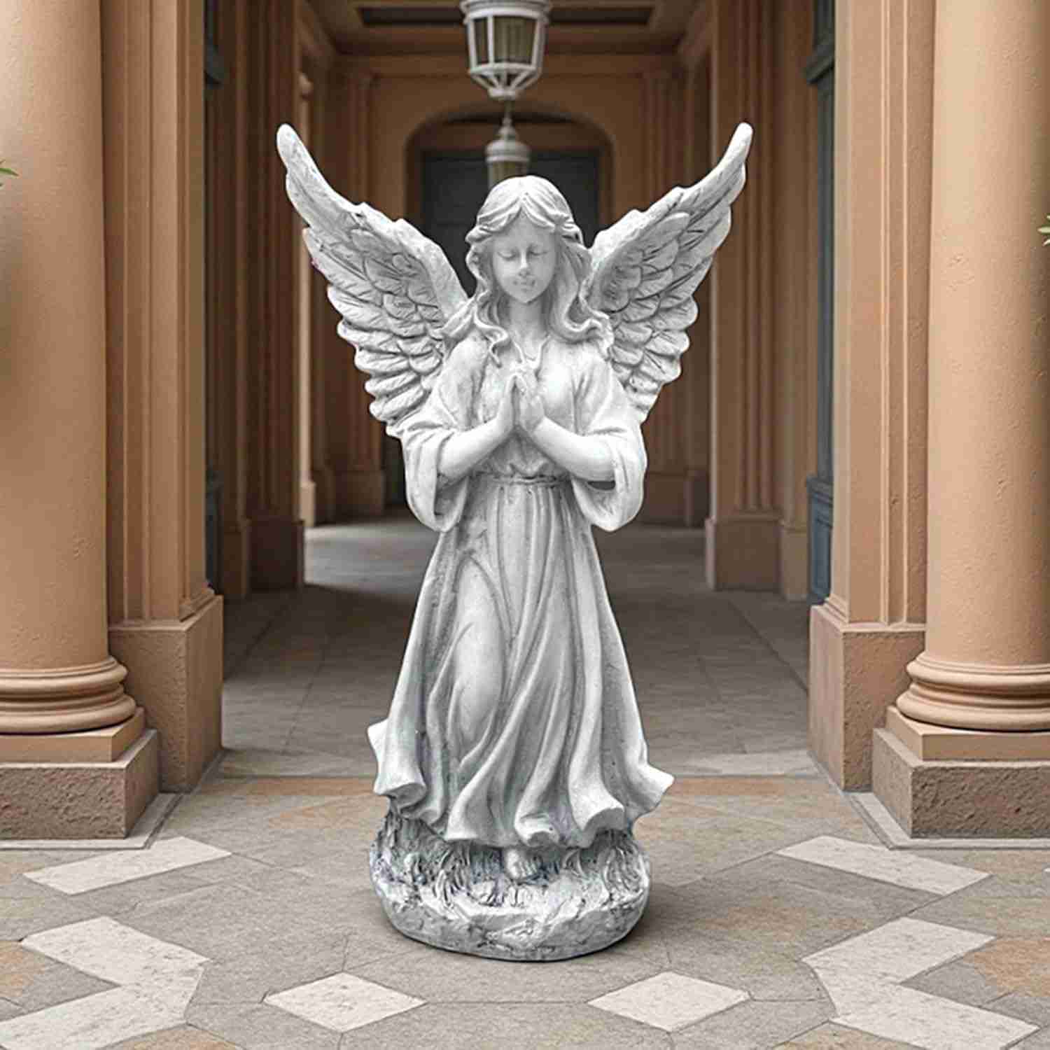 天使 置物 かわいい おしゃれ エンジェル インテリア オーナメント オブジェ 人形 インテリア雑貨 レジン タイプ4 防水 F 耐久性 部屋 庭 アウトドア ...