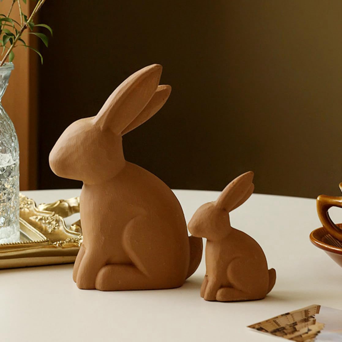 うさぎ 木製 置物 オブジェ 北欧 動物 馬 ウマ 木製動物 動物雑貨 アニマル M 天然木 木彫り インテリ 贈り物 ナチュラル シンプル インテリア小物 お...