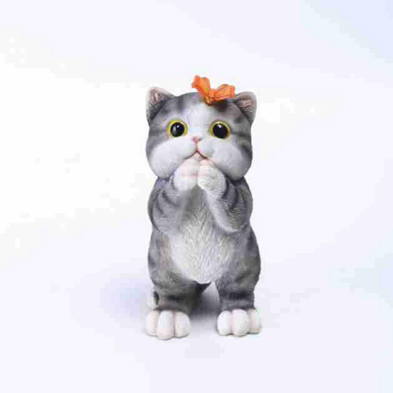 ソーラー置物 ネコちゃん タイプ2 ねこ ソーラーライト ガーデンオーナメント ガーデニングオブジェ 置物ライト ソーラー充電 F 明暗センサー 飾り 防水 耐...