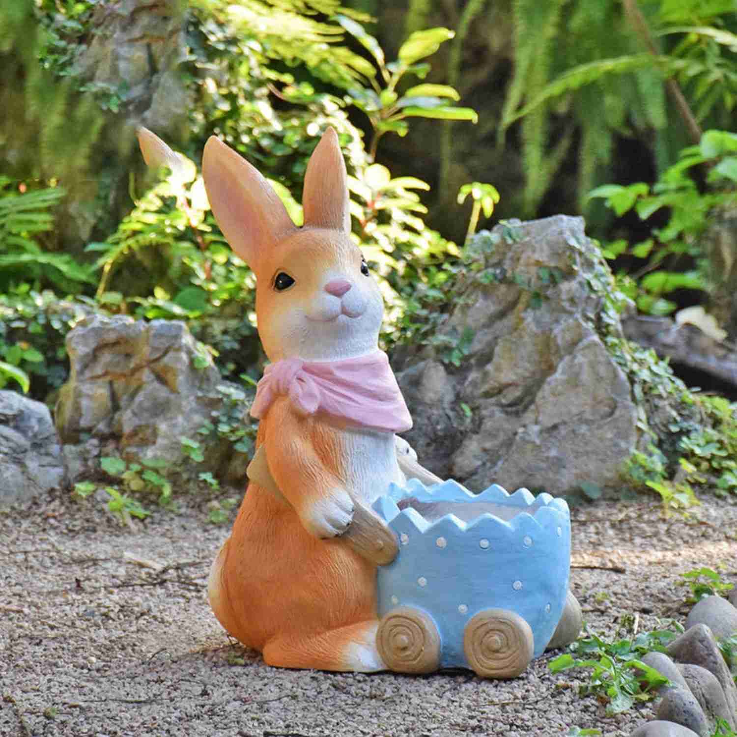 置き物 屋外装飾 タイプ5 オーナメント F アンティーク 動物 うさぎ 兎 本物そっくり インテリア装飾 うさぎの彫像 動物置物 庭の置物 大きいサイズ ガー...