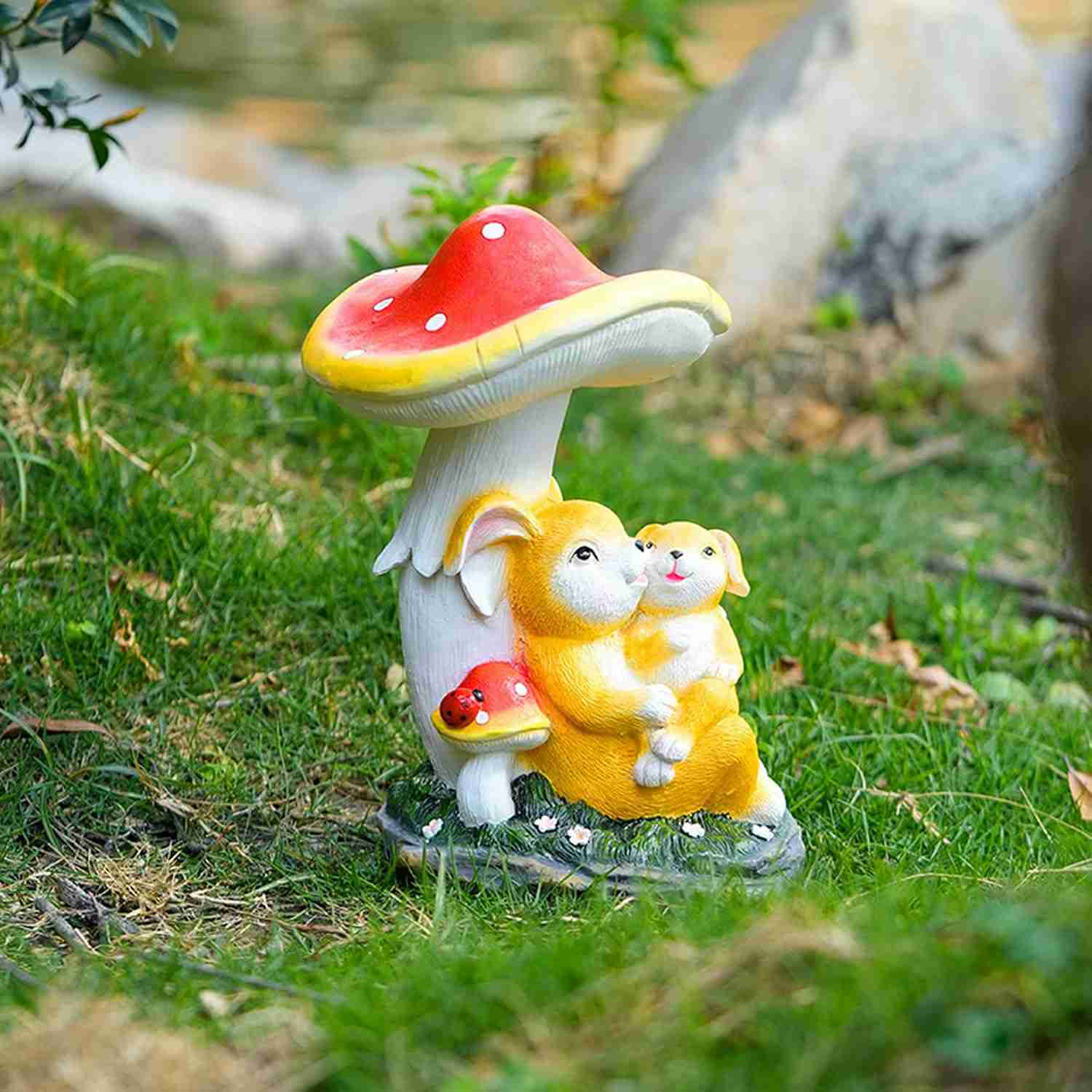 ガーデニング 置物 F 動物 ガーデンオブジェ ガーデン置物 タイプ3 かわいい 庭 オーナメント 樹脂 庭の飾り 防水 屋外 ガーデン雑貨 飾り アニマル リ...