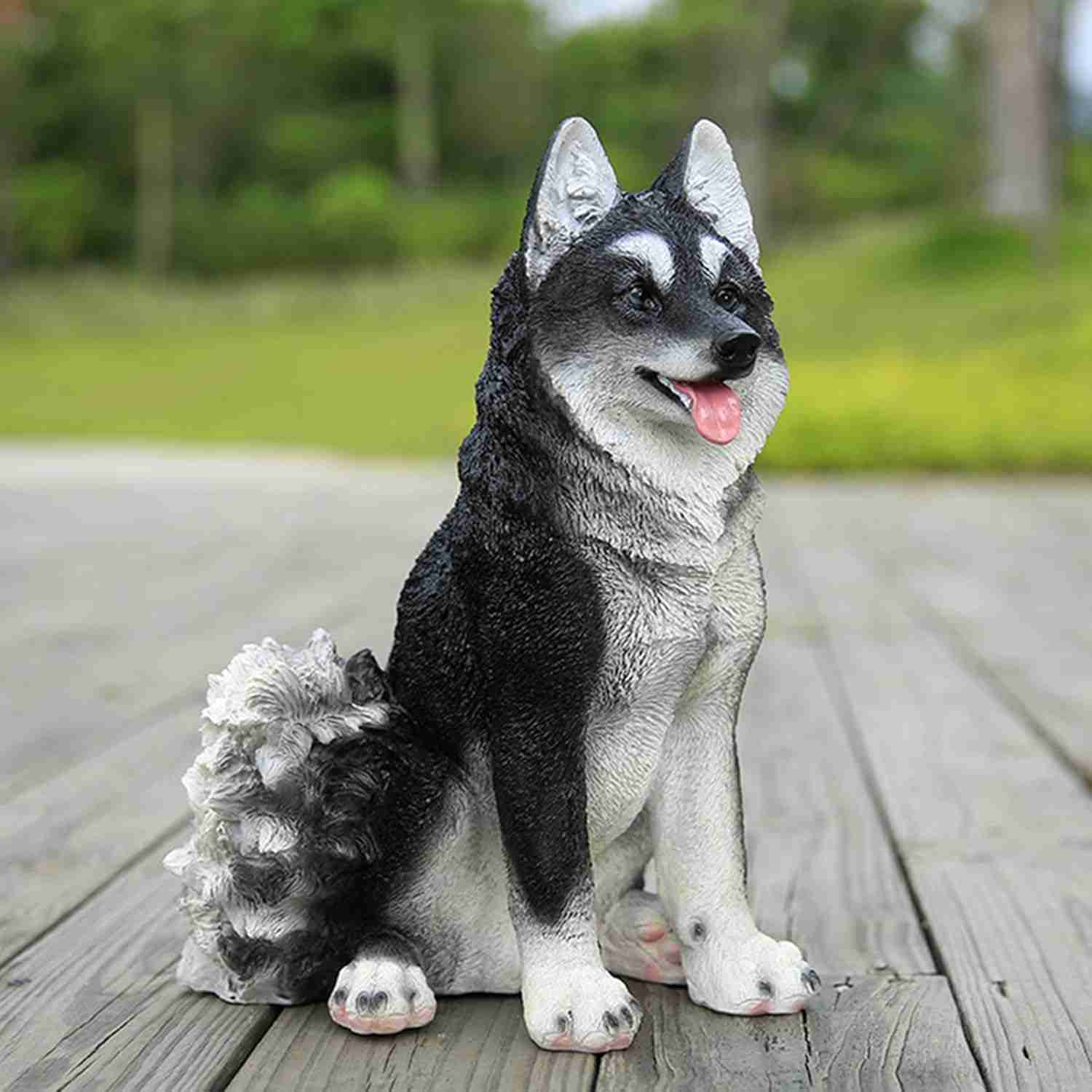 庭のオブジェ置物 犬 屋外装飾 庭の置物 オブジェ 置物 タイプ1 ハスキー ドッグ 庭に置く動物の置物 樹脂 北欧 庭 置物 大型 ガーデン 置物 かわいい彫...