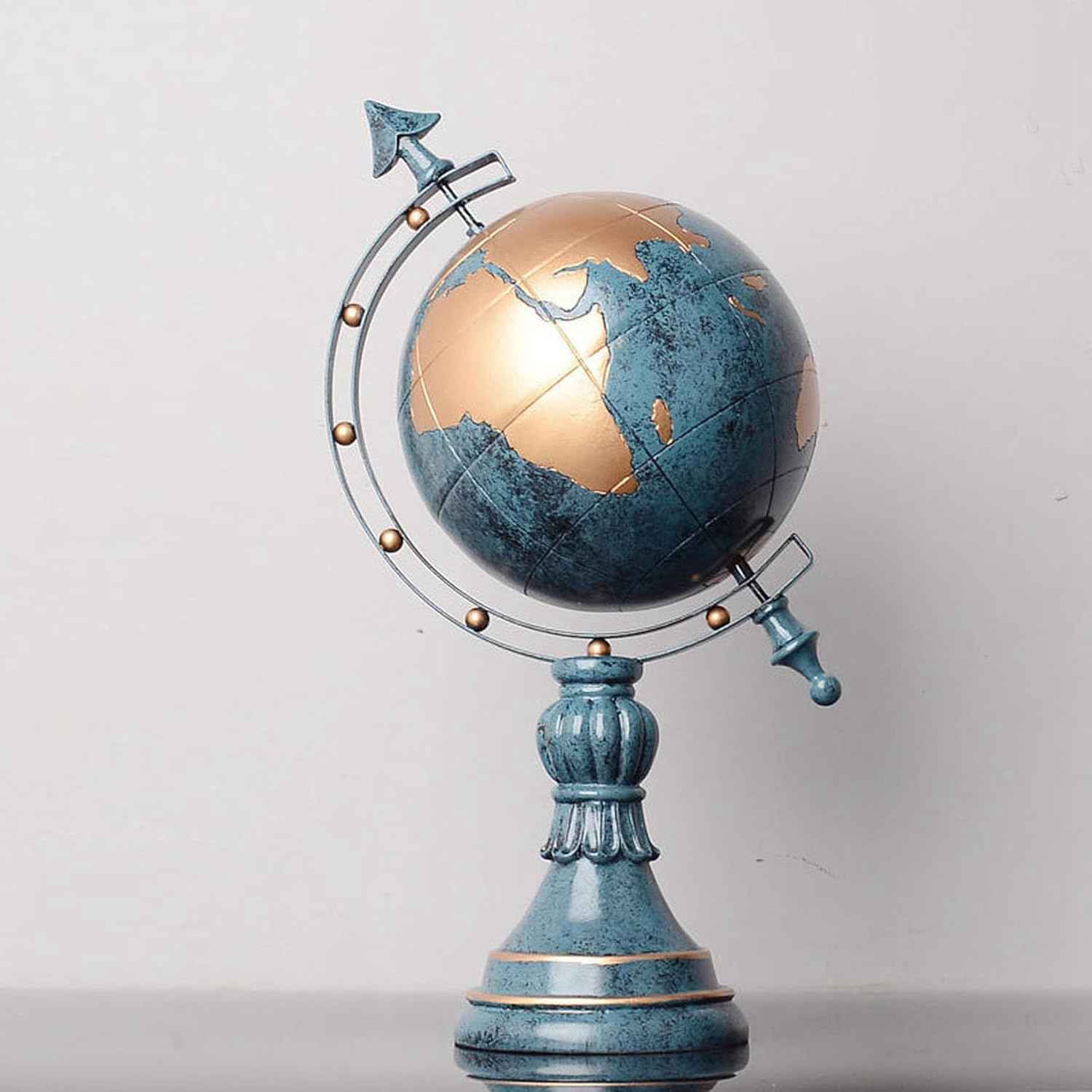 置物・オブジェ おしゃれ タイプ1 オブジェ インテリア 樹脂 置物 地球儀モチーフ ゴールド 黒 モダン 装飾 リビングルーム ベッドルーム オフィス デスク...