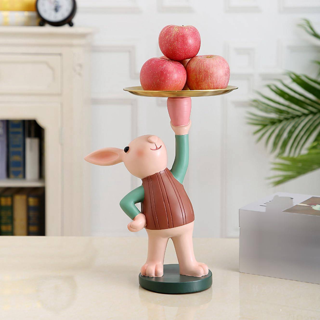 鍵 トレイ 玄関 キー収納 うさぎ鍵トレイ 鍵置き 小物収納 卓上置物 収納トレイ鍵置き 指輪 ピアス 収納 アクセサリー 玄関収納 F 置く物 ウサギの型 ね...