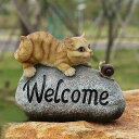 ガーデン お座り タイプ1 WELCOME ウエルカム 小物 オブジェ フクロウ 置き物 置物 オブジェ 蛙 鳥 アライグマ FROG ウェルカムボード リアル...