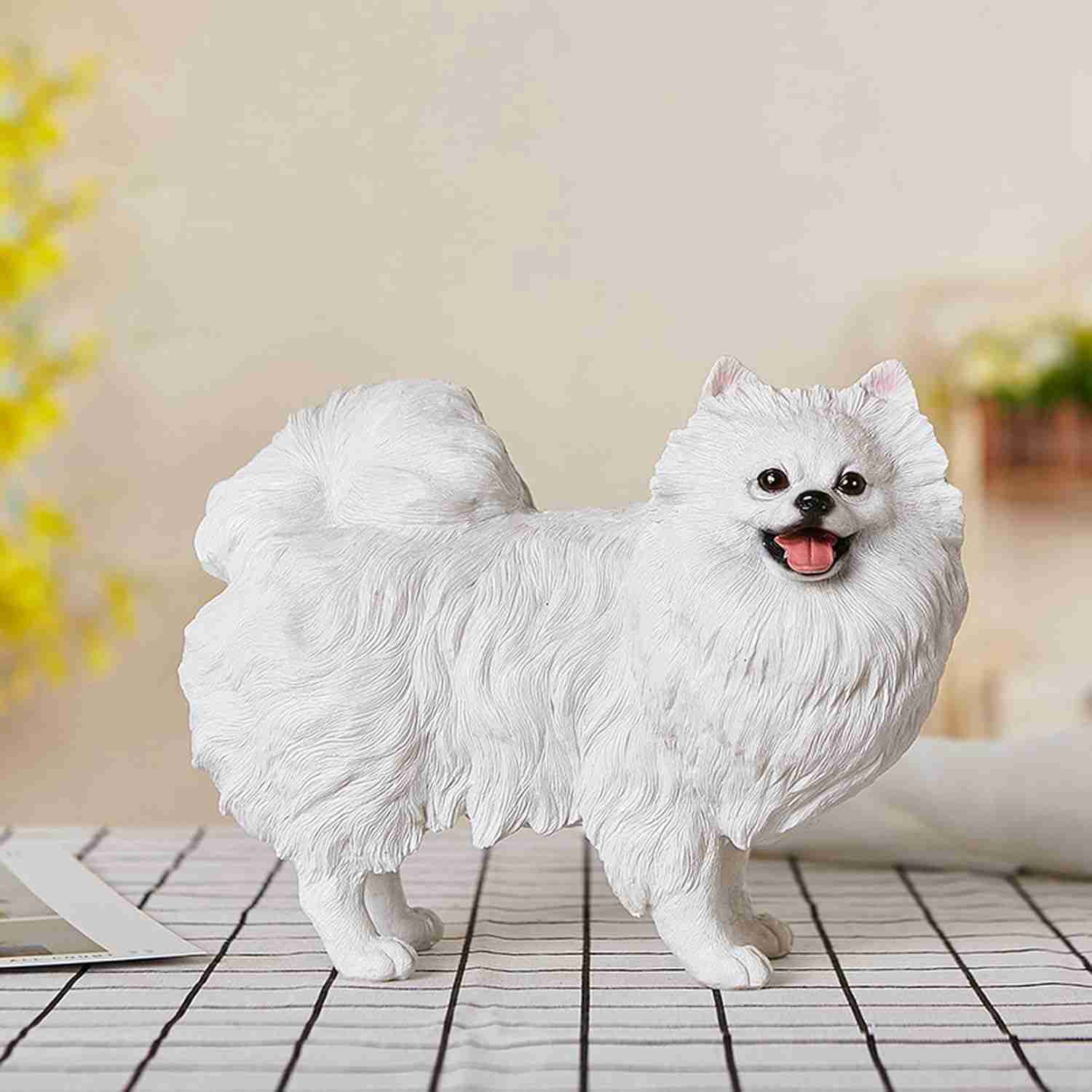 犬の置物 ポメラニアン オブジェ ガーデン いぬ イヌ 動物 オーナメント F ガーデン オブジェ 庭 雑貨 ガーデニング インテリア マスコット リアル 引越...