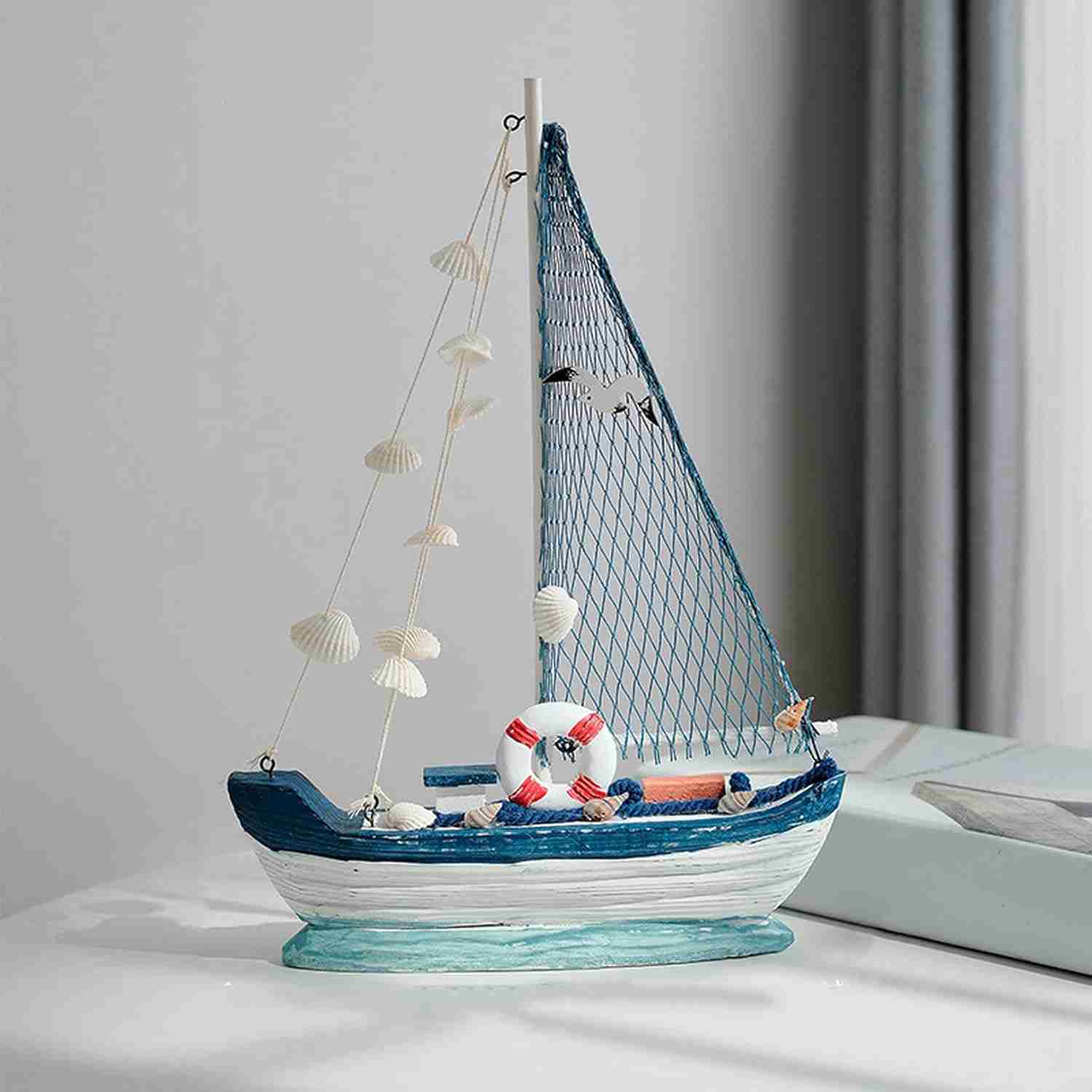 ヨットモデル 帆船模型 タイプ1 デスクトップヨット 木造帆船 ミニチュア帆船の置物 木製ヨットの装飾 装飾帆船 F ヨットの置物 木製ヨット模型 木造船 模型...