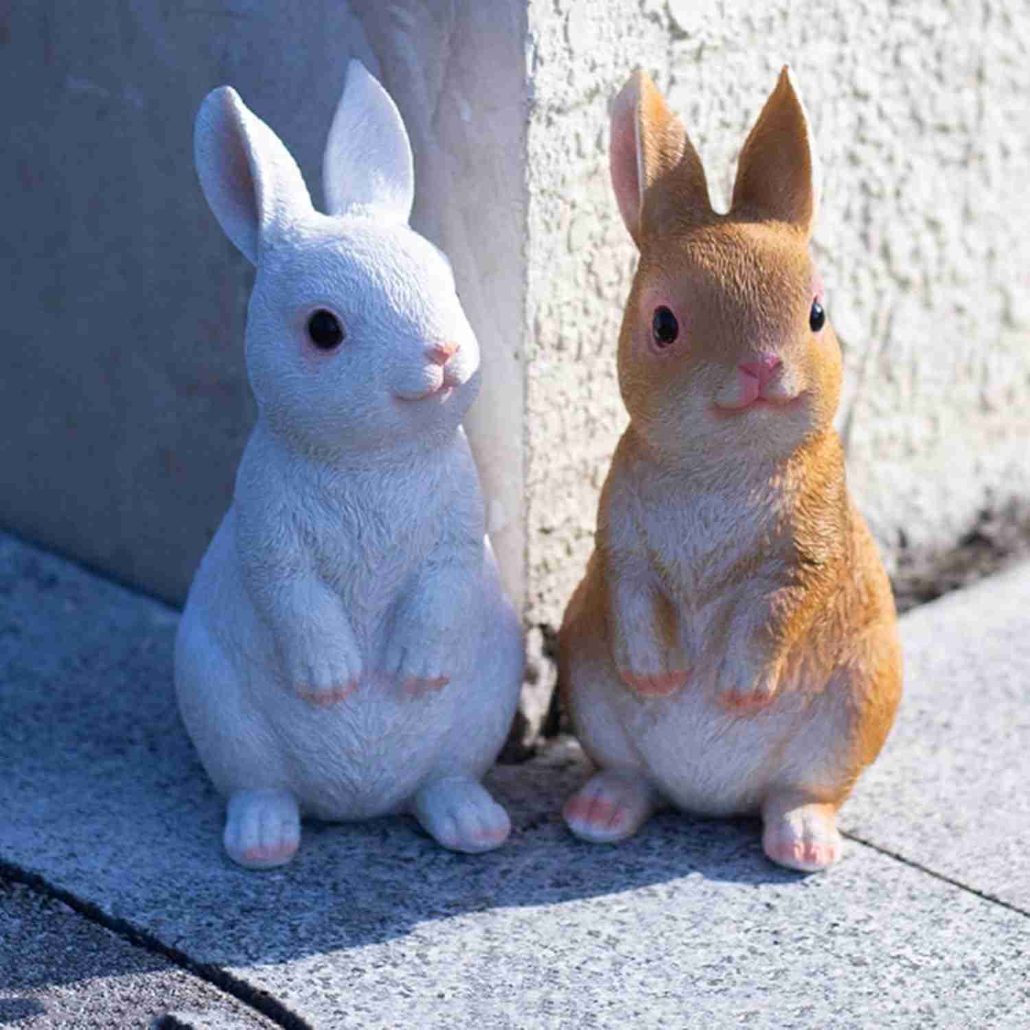 ガーデニング 置物 ガーデンオーナメント うさぎ 兎 カエル 置き物 オブジェ かわいい F ガーデン 雑貨 樹脂 飾り アニマル 耐久 プレゼント ギフト タ...