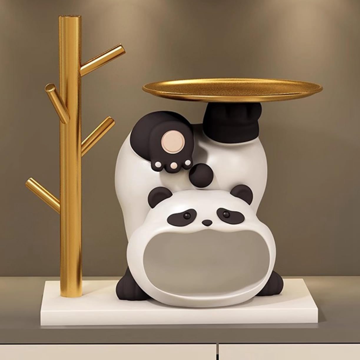 パンダの置物 キー収納 収納トレイ 多機能収納 卓上収納 置物 オブジェ 小物入れ 鍵置き 鍵入れ タイプ7 ジュエリー 鍵 腕時計 玄関 収納 おしゃれ イン...