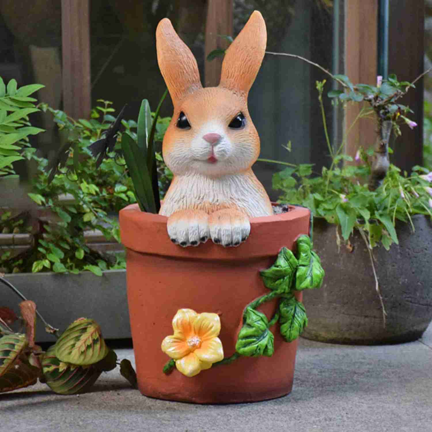 ガーデニング雑貨 ガーデンオーナメント 兎 本物そっくり うさぎの置物 庭 玄関 動物 ウェルカム タイプ3 ガーデニング ガーデン 雑貨 オーナメント おしゃ...